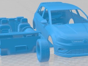 Volkswagen Golf 7-5R Printable Car 3D-printmodel