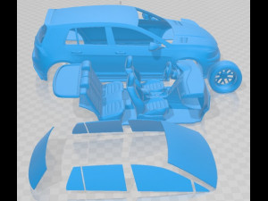 Volkswagen Golf 7-5R Printable Car 3D-printmodel