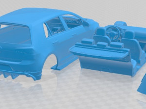Volkswagen Golf 7-5R Printable Car 3D-printmodel