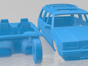 Volvo 745 kombi US 1985 Printable Car 3D Druckmodell