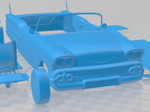 Chevrolet Impala 1958 Convertible Printable Car Modelo de impresión 3D