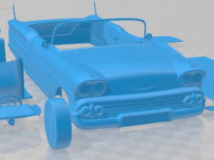 Chevrolet Impala 1958 Convertible Printable Car 3D Print Model