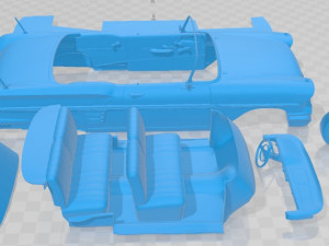 Chevrolet Impala 1958 Convertible Printable Car Modelo de impresión 3D