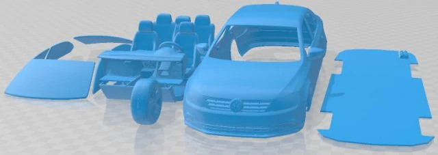 Volkswagen Jetta 2015 Printable Car 3D Print Model .c4d .max .obj .3ds .fbx .stl .blend 