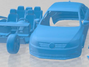 Carro para imprimir Volkswagen Jetta 2015 Modelo de Impressão 3D
