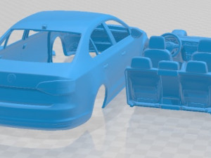 Volkswagen Jetta 2015 Printable Car Modèles 3D en vedette