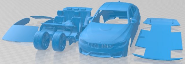 M3 F30 Sedan 2015 Printable Car Modèles 3D en vedette .c4d .max .obj .3ds .fbx .stl .blend 
