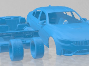 M3 F30 Sedan 2015 Printable Car Modèles 3D en vedette