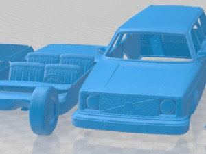Volvo 245 Wagon 1975 Printable Car 3D प्रिंट मॉडल