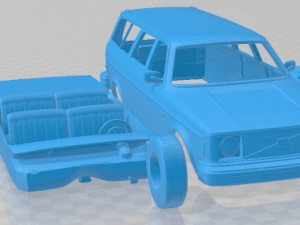 Volvo 245 Wagon 1975 Printable Car 3D Print Model