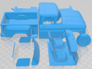 Chevrolet C10 K10 1963 Printable Car Modèles 3D en vedette