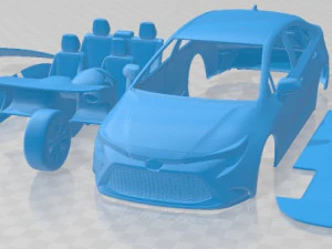 Auto stampabile Toyota Corolla Sedan Hybrid US 2020 Modello di stampa 3D