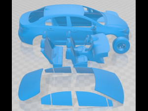 Toyota Corolla Sedan Hybrid US 2020 Printable Car 3D-printmodel