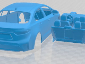Toyota Corolla Sedan Hybrid US 2020 Printable Car 3D-printmodel