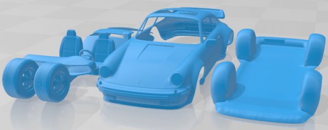 Porsche 911 930 Turbo 1975 Printable Car 3D Принт Модель .c4d .max .obj .3ds .fbx .stl .blend 