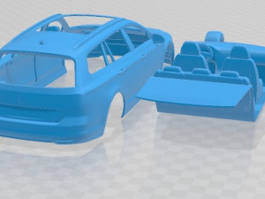 Volkswagen Passat Variant R Line 2015 Printable Car Model Cetak 3D