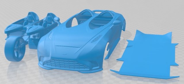 Aston Martin V12 Speedster 2021 Printable Car Modelo de impresión 3D .c4d .max .obj .3ds .fbx .stl .blend 