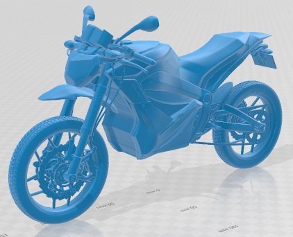 ZERO S ZF8-5 Printable Motorbike 3Dプリントモデル .c4d .max .obj .3ds .fbx .stl .blend