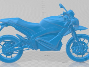 ZERO S ZF8-5 Printable Motorbike 3Dプリントモデル