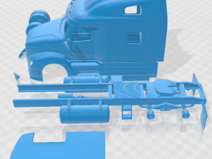 Peterbilt 579 Sleeper Cab Tractor Truck 2024 Printable 3D प्रिंट मॉडल
