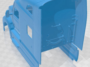 Peterbilt 579 Sleeper Cab Tractor Truck 2024 Printable Body Cabin 3D-printmodel