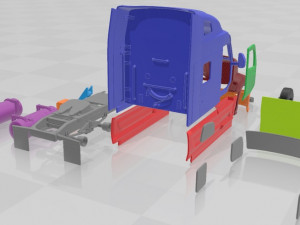 Peterbilt 579 Sleeper Cab Tractor Truck 2024 Printable 3D Baskı Modeli