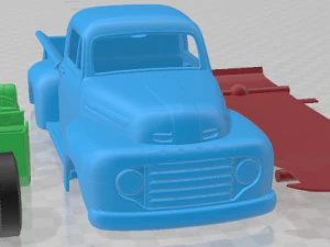 F1 Pickup Truck 1950 Printable Car 3D Print Model