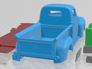 F1 Pickup Truck 1950 Printable Car 3D Baskı Modeli
