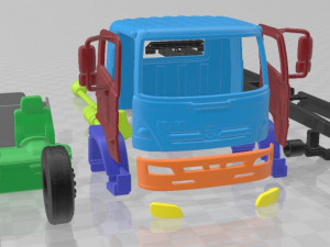 Hino 500 FC 2020 Printable Truck 3Dプリントモデル