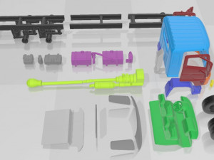 Hino 500 FC 2020 Printable Truck 3Dプリントモデル
