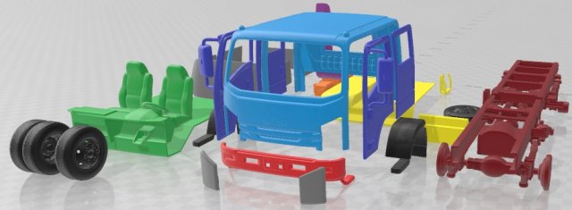 Isuzu NPS 300 2015 Printable Truck 3D printmodel .c4d .max .obj .3ds .fbx .stl .blend