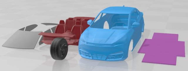 Cupra Tavascan Printable Car 3D 打印模型 .c4d .max .obj .3ds .fbx .stl .blend 
