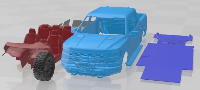 F 150 Tremor 2024 Printable Car 3D 프린트 모델 .c4d .max .obj .3ds .fbx .stl .blend 