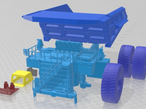 Caterpillar Haul Truck 797B Printable Dumper Modelo de impresión 3D