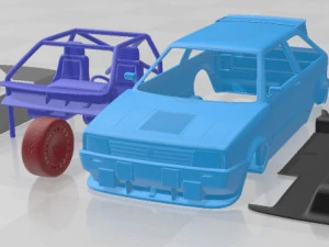 Seat Ibiza 1993 MK1 &Ouml;zel Yazdırılabilir Araba 3D Baskı Modeli