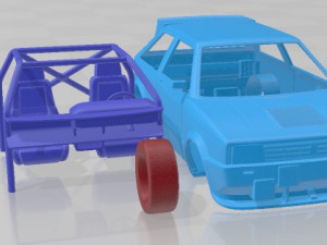 Seat Ibiza 1993 MK1 Custom Printable Car Model do druku 3D