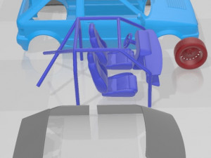 Seat Ibiza 1993 MK1 Custom Printable Car Model do druku 3D