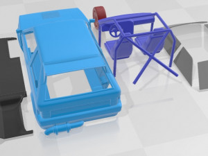 Seat Ibiza 1993 MK1 Custom Printable Car Model do druku 3D