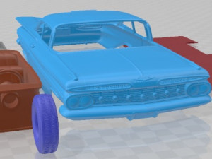Chevrolet Impala 1837 Sport Coupe 1962 Printable Car 3D Print Model