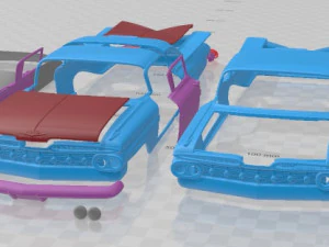 Chevrolet Impala 1837 Sport Coupe 1962 Yazdırılabilir Araba 3D Baskı Modeli