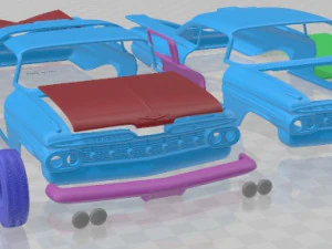 Chevrolet Impala 1837 Sport Coupe 1962 Printable Car 3D Print Model