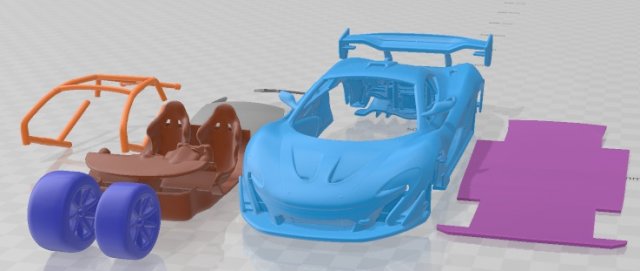 Mclaren P1 GTR Senna 2019 Printable Car 3D Принт Модель .c4d .max .obj .3ds .fbx .stl .blend 