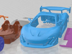 Carro imprim&iacute;vel Mclaren P1 GTR Senna 2019 Modelo de Impressão 3D