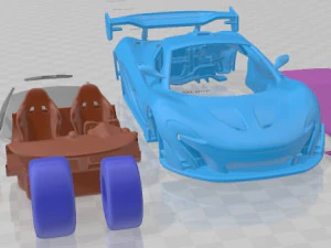 Mclaren P1 GTR Senna 2019 Printable Car 3D Print Model