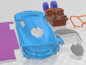 Mclaren P1 GTR Senna 2019 Printable Car 3D Принт Модель