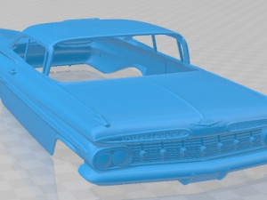 Chevrolet Impala 1837 Sport Coupe 1962 Printable Body Car Modello di stampa 3D