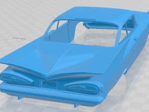 Chevrolet Impala 1837 Sport Coupe 1962 Printable Body Car Modello di stampa 3D