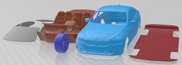 6 シリーズ GT Basic 2020 印刷可能車 3Dプリントモデル .c4d .max .obj .3ds .fbx .stl .blend
