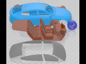 6 シリーズ GT Basic 2020 印刷可能車 3Dプリントモデル