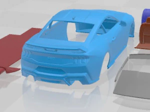 Mustang GT 2023 Printable Car 3D Print Model